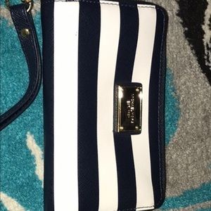 Michael Kors small navy/white striped wallet!!!